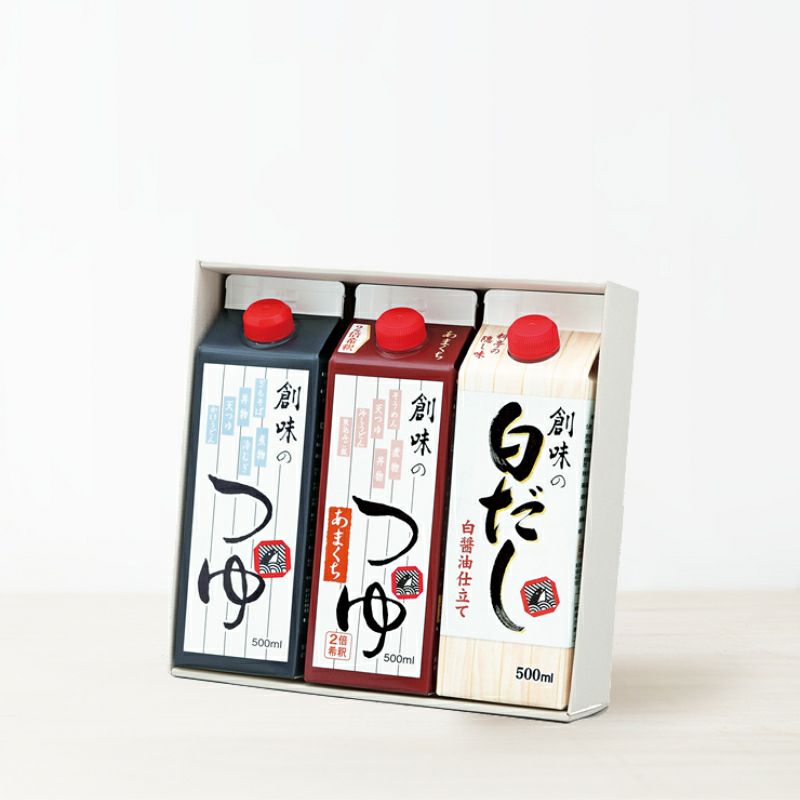 【S-68】創味のつゆ・創味のつゆあまくち・創味の白だしセット | 創味食品公式オンラインショップ